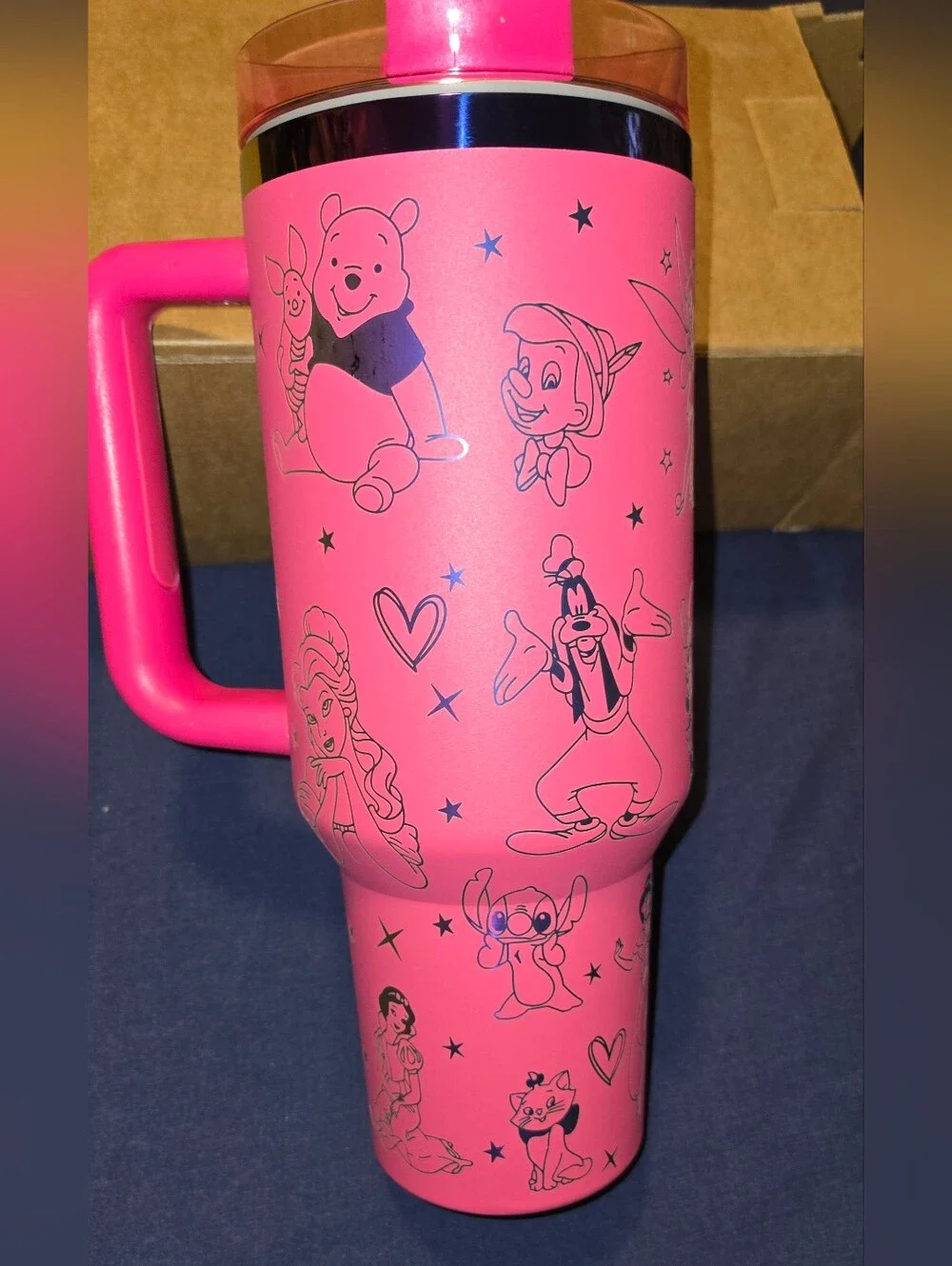 Stanley Pink Castle Travel Mug with Handle 40 oz. - Picture 3 of 4